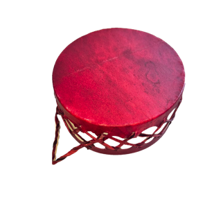 Ware Tambor de cuero Rojo (pequeño)